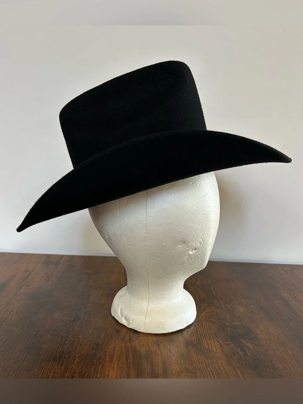 Vintage 90s Eddy Bros. Thunder Cowboy Hat For Kids Size 53 6 5/8, 100% Wool, USA